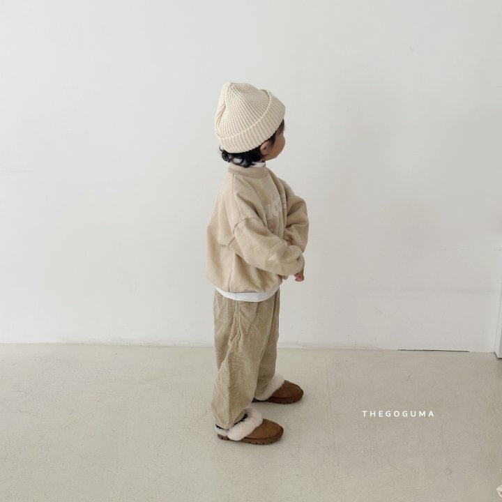 Thegoguma - Korean Children Fashion - #toddlerclothing - Corduroy Fleeced Baggy Pants - 6