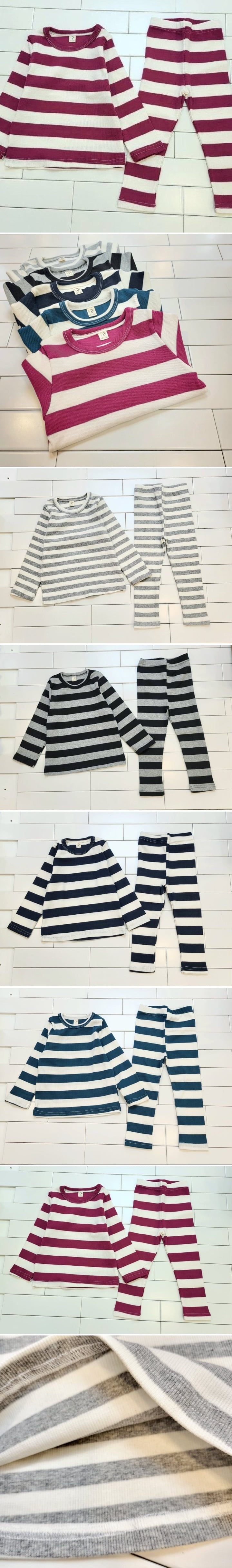 Tony - Korean Children Fashion - #Kfashion4kids - Ribbed Pajamas