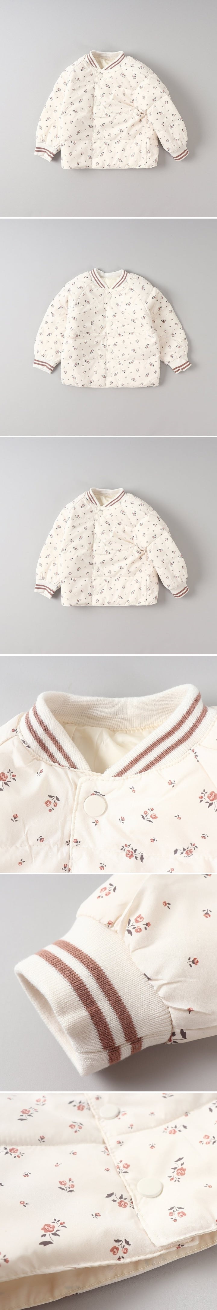 Tony - Korean Children Fashion - #littlefashionista - Winter Small Flower Jacket