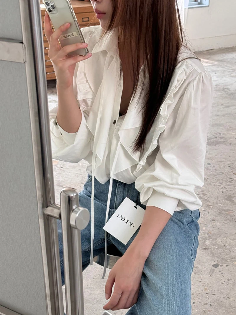 Unbound - Korean Women Fashion - #momslook - Jen Frill Blouse - 8