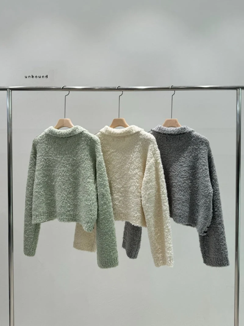 Unbound - Korean Women Fashion - #momslook - Stitch Knit Cardigan - 3