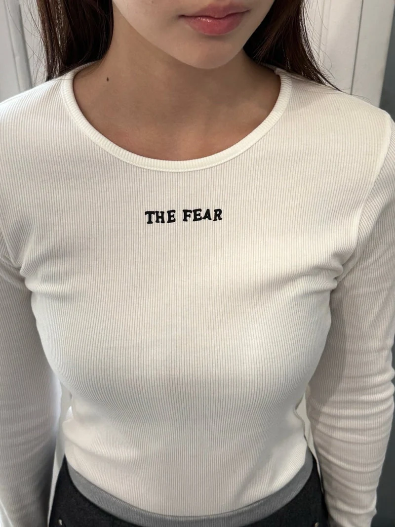 Unbound - Korean Women Fashion - #shopsmall - Fear Ribbed Tee - 5