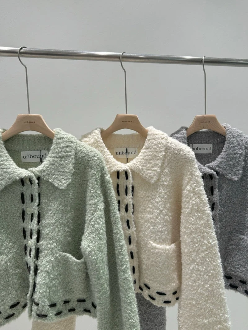 Unbound - Korean Women Fashion - #womensfashion - Stitch Knit Cardigan - 2