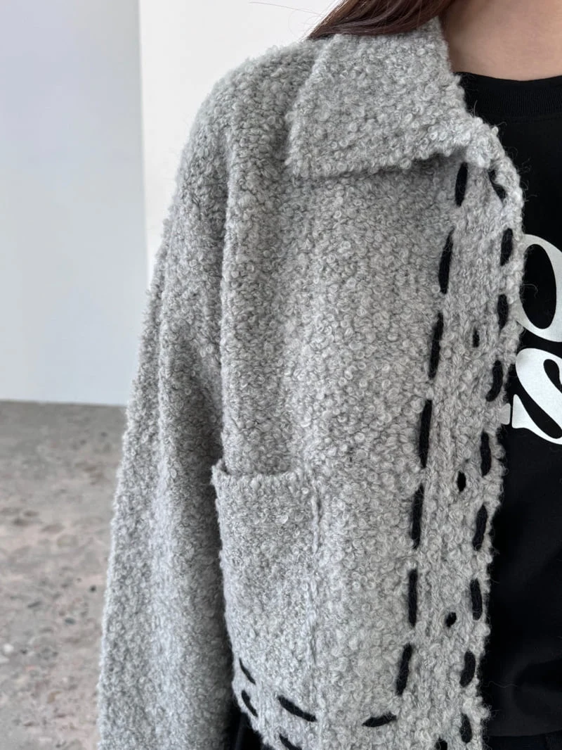 Unbound - Korean Women Fashion - #womensfashion - Stitch Knit Cardigan - 6