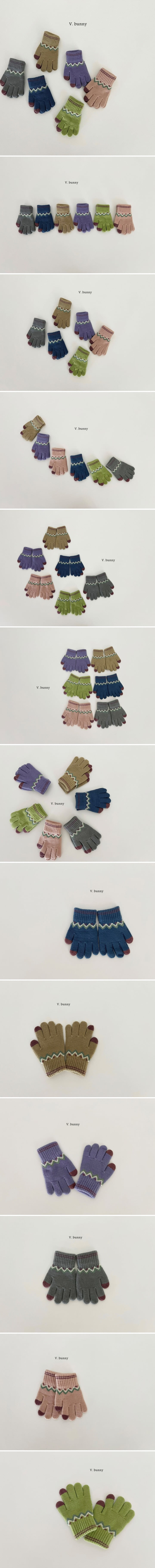 V Bunny - Korean Baby Fashion - #babyfashion - Zigzag Gloves