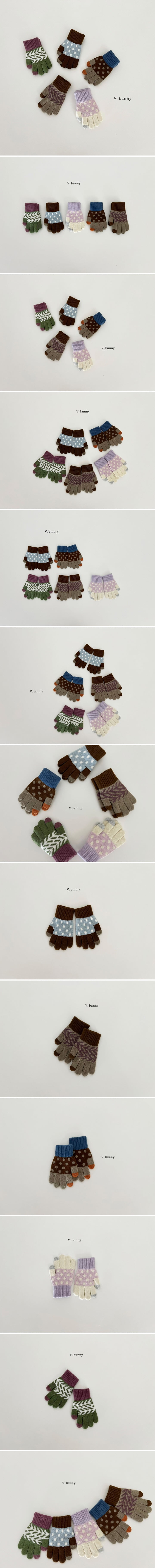 V Bunny - Korean Baby Fashion - #babylifestyle - Pattern Gloves