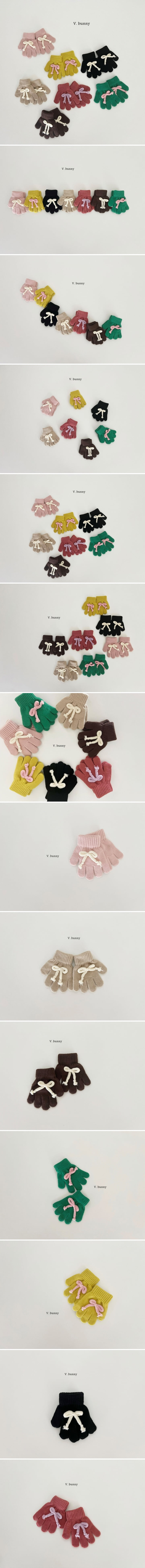 V Bunny - Korean Baby Fashion - #babyoutfit - Ribbon Gloves