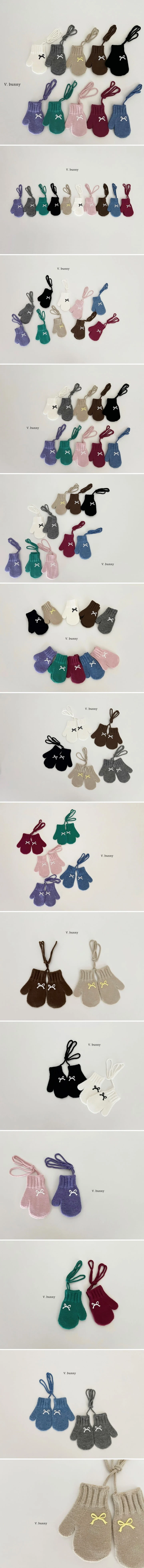 V Bunny - Korean Baby Fashion - #babywear - Ribbon Mitten