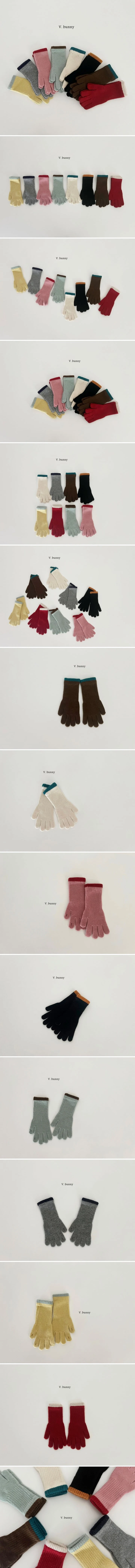 V Bunny - Korean Baby Fashion - #onlinebabyboutique - Color Matching Gloves