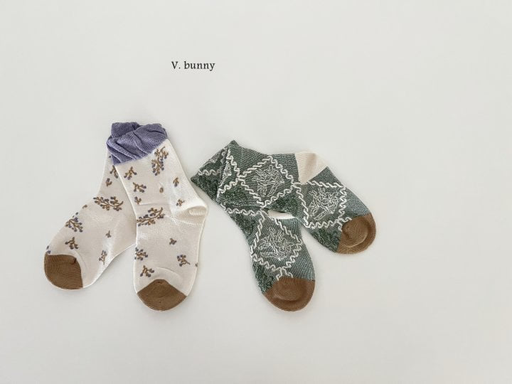 V Bunny - Korean Children Fashion - #Kfashion4kids - Rose Socks Set - 8