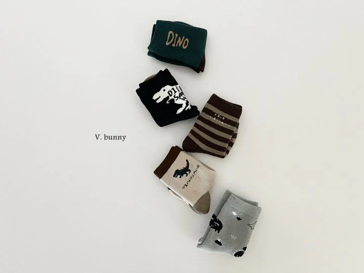 V Bunny - Korean Children Fashion - #childofig - Tyranno Socks Set - 2