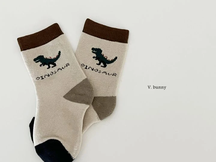 V Bunny - Korean Children Fashion - #childofig - Tyranno Socks Set - 3