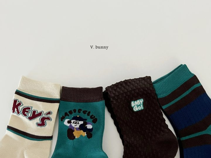 V Bunny - Korean Children Fashion - #childofig - Baby Go Socks Set - 10