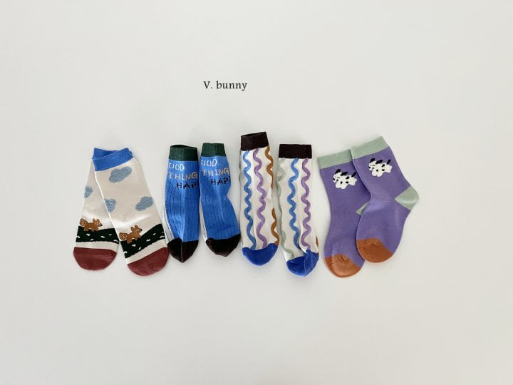 V Bunny - Korean Children Fashion - #childofig - Baduki Socks Set - 9