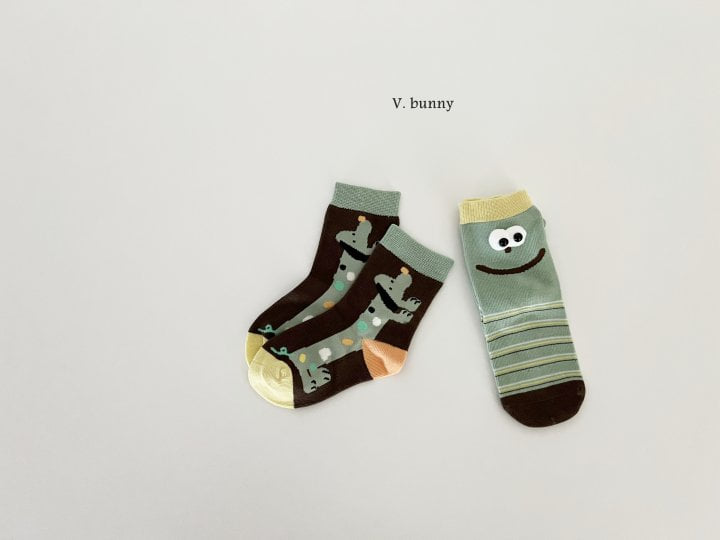 V Bunny - Korean Children Fashion - #childofig - Long Dog Socks Set - 8