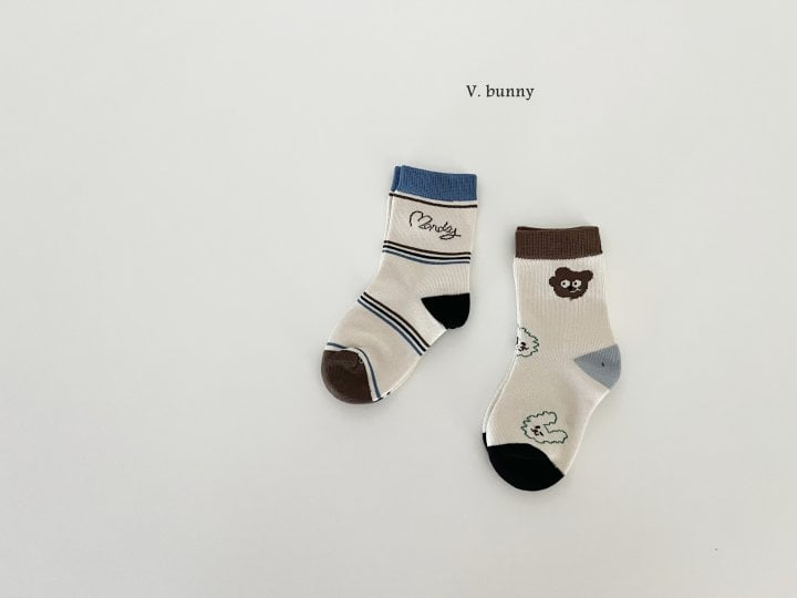 V Bunny - Korean Children Fashion - #childofig - Nero Socks Set - 6