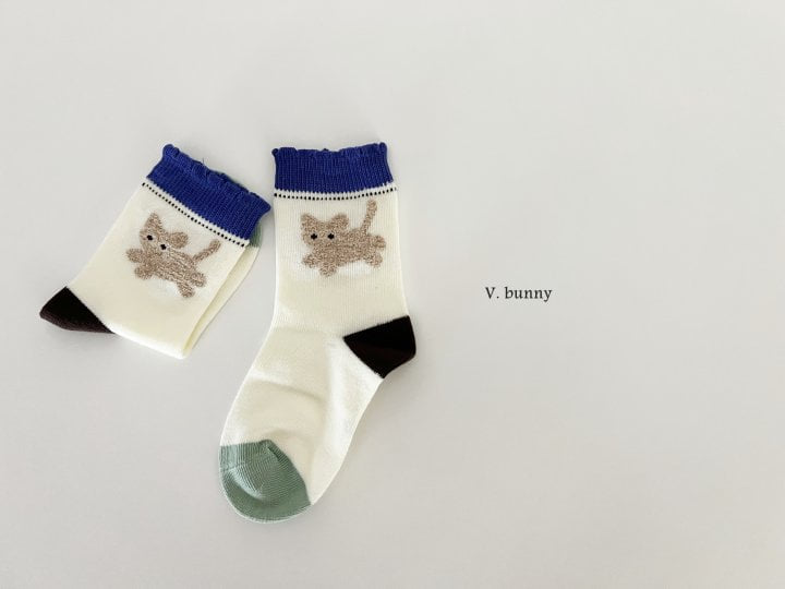 V Bunny - Korean Children Fashion - #stylishchildhood - Cats Socks Set - 4