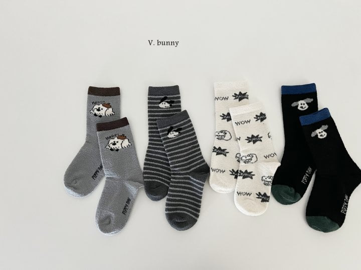 V Bunny - Korean Children Fashion - #childofig - Wow Dog Socks Set - 10