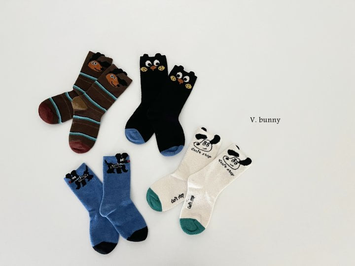 V Bunny - Korean Children Fashion - #childofig - Corgi Socks Set - 10