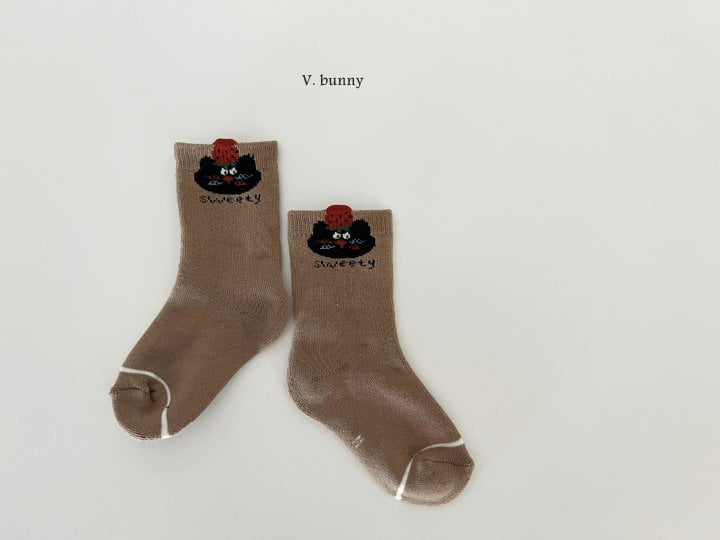 V Bunny - Korean Children Fashion - #childrensboutique - Chestnuts Socks Set - 4