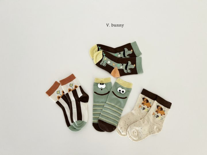 V Bunny - Korean Children Fashion - #designkidswear - Long Dog Socks Set - 10