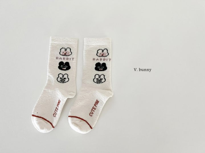 V Bunny - Korean Children Fashion - #discoveringself - Apple Cat Socks Set - 5