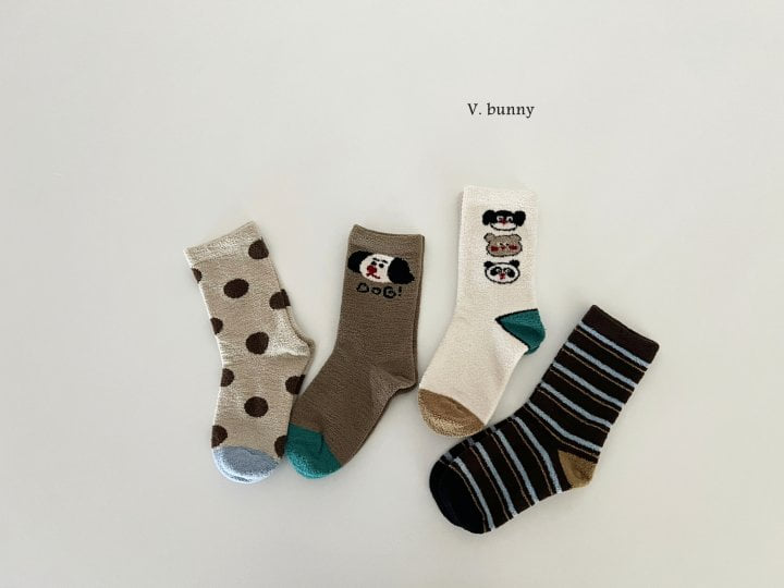 V Bunny - Korean Children Fashion - #discoveringself - Red Nose Socks Set