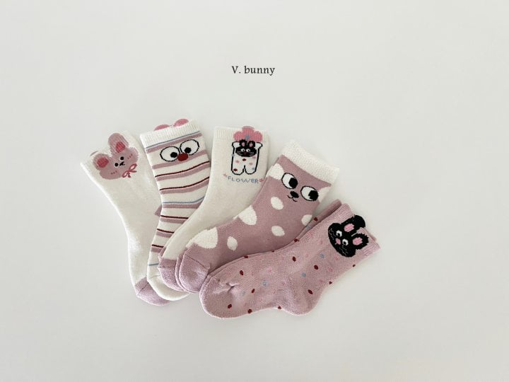 V Bunny - Korean Children Fashion - #fashionkids - Big Eyes Socks Set