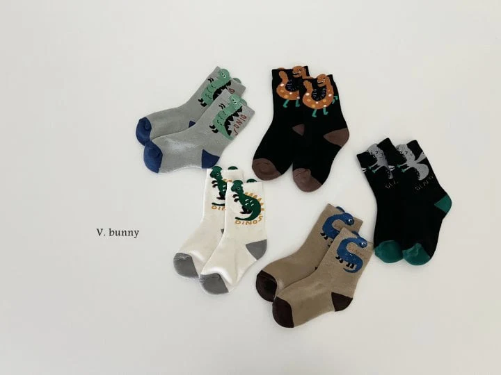 V Bunny - Korean Children Fashion - #fashionkids - Five Dragon Socks Set - 10