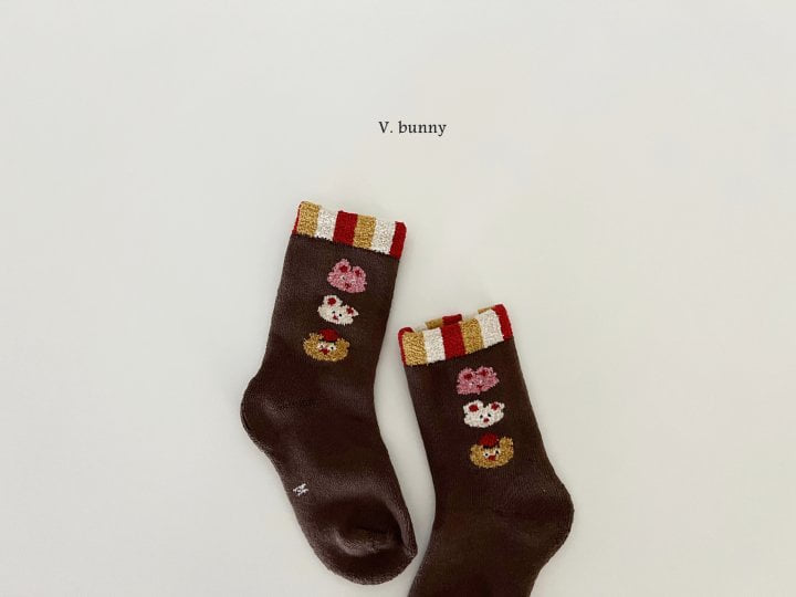 V Bunny - Korean Children Fashion - #fashionkids - Chestnuts Socks Set - 6