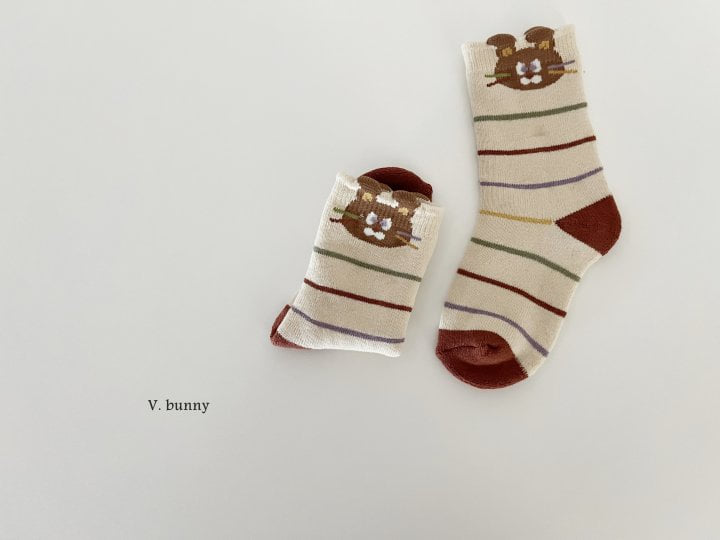 V Bunny - Korean Children Fashion - #kidsshorts - Chestnuts Socks Set - 7