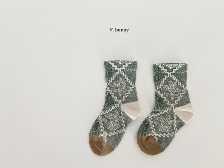 V Bunny - Korean Children Fashion - #kidsshorts - Rose Socks Set - 5