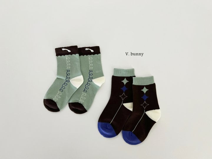 V Bunny - Korean Children Fashion - #kidsshorts - Cats Socks Set - 9