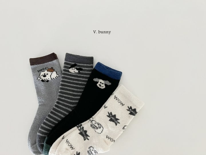 V Bunny - Korean Children Fashion - #kidsshorts - Wow Dog Socks Set - 2