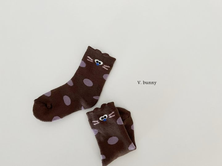 V Bunny - Korean Children Fashion - #kidsstore - Chestnuts Socks Set - 8