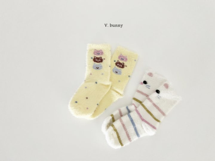 V Bunny - Korean Children Fashion - #kidsstore - Mongeul Socks Set - 7