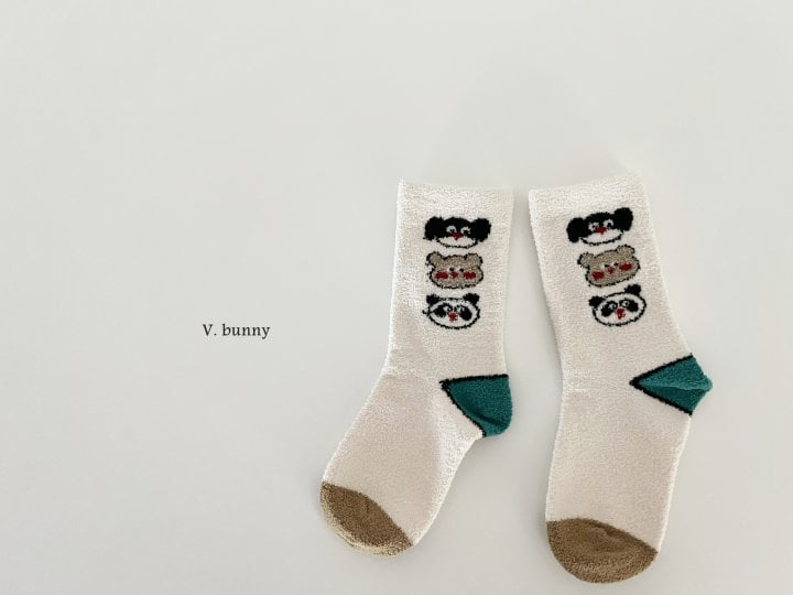 V Bunny - Korean Children Fashion - #kidsshorts - Red Nose Socks Set - 4