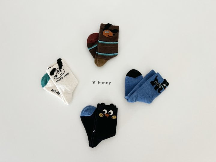 V Bunny - Korean Children Fashion - #kidsstore - Corgi Socks Set - 2