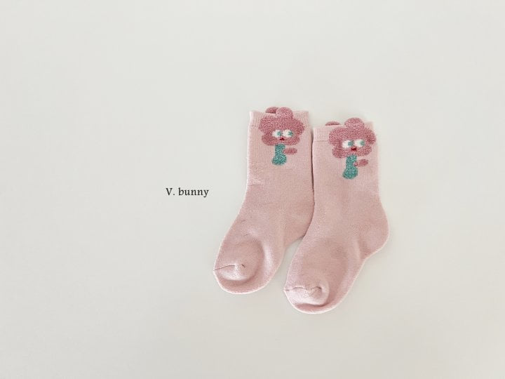 V Bunny - Korean Children Fashion - #kidzfashiontrend - Flower Socks Set - 3