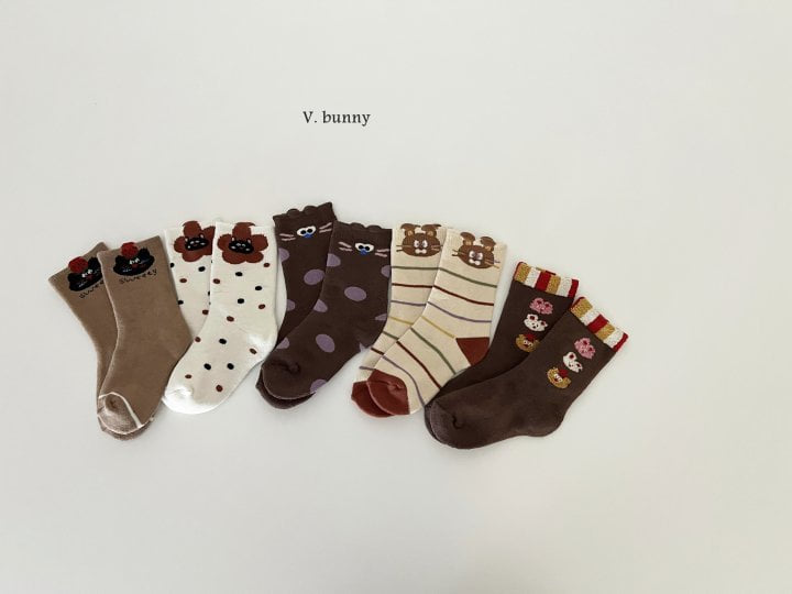 V Bunny - Korean Children Fashion - #kidzfashiontrend - Chestnuts Socks Set - 9