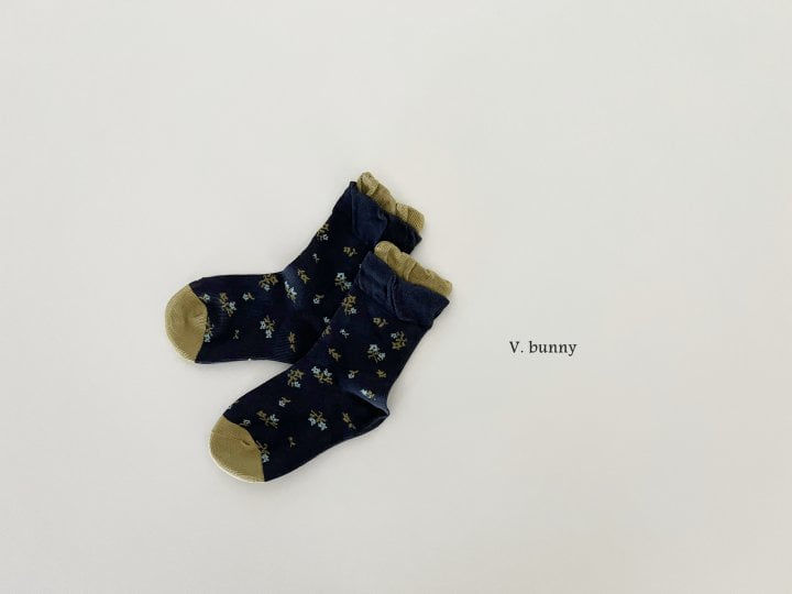 V Bunny - Korean Children Fashion - #kidzfashiontrend - Deep Flower Socks Set - 6