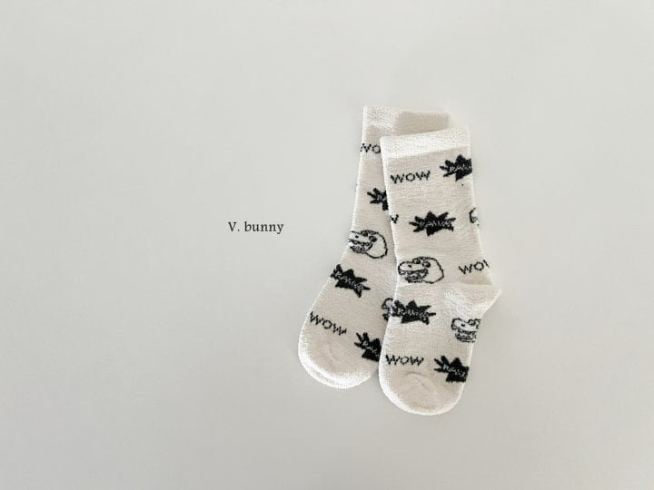 V Bunny - Korean Children Fashion - #kidsstore - Wow Dog Socks Set - 4