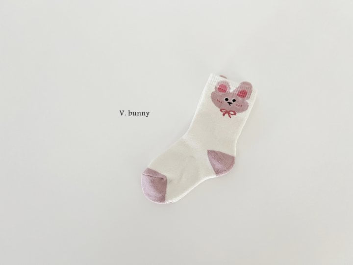 V Bunny - Korean Children Fashion - #littlefashionista - Big Eyes Socks Set - 6