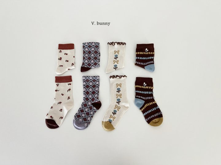 V Bunny - Korean Children Fashion - #littlefashionista - Jannabi Socks Set - 10