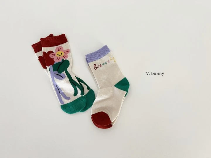 V Bunny - Korean Children Fashion - #littlefashionista - Give Me Socks Set - 6