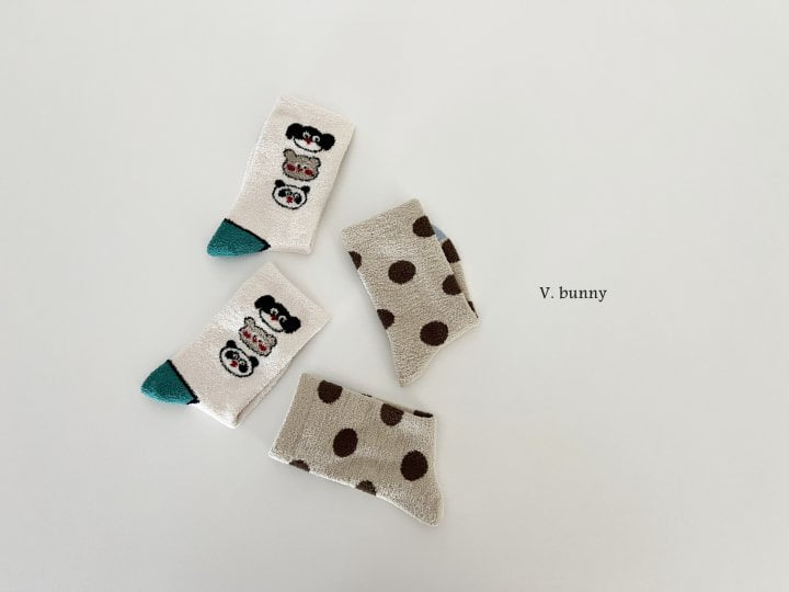 V Bunny - Korean Children Fashion - #littlefashionista - Red Nose Socks Set - 7