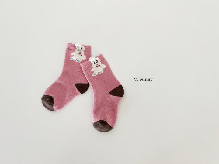 V Bunny - Korean Children Fashion - #magicofchildhood - Flower Socks Set - 6