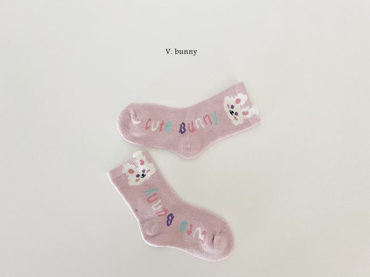 V Bunny - Korean Children Fashion - #magicofchildhood - Pink Rabbit Socks Set - 5