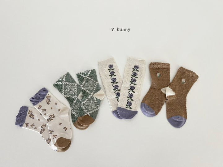 V Bunny - Korean Children Fashion - #magicofchildhood - Rose Socks Set - 10