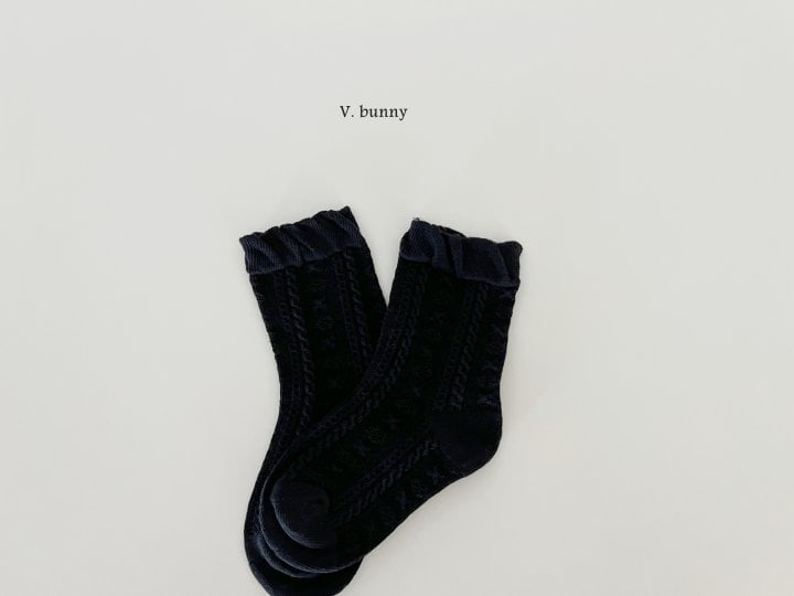 V Bunny - Korean Children Fashion - #magicofchildhood - Pearl Ribbon Socks Set - 6